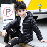 南糖三色2025新款儿童羽绒棉服轻薄款男女童冬季小童中大童棉袄外套童装 黑色 150【正常体重建议身高125-135CM