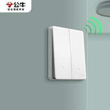 公牛（BULL）开关插座 无线遥控开关 二位单火开关 双控多控 Q211 白色暗装