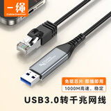 CABLE CREATIONUSB3.0转RJ45千兆网线1000M高速传输网口转换线路由器宽带笔记本电脑台式外接免驱动连接线 1米
