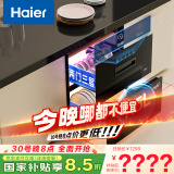 海尔（Haier）消毒柜嵌入式 灭菌舱系列115L两门三层 家用 大容量 紫外线+光波巴氏消毒 婴儿奶瓶 母婴消毒EB021