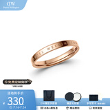 丹尼尔惠灵顿（DanielWellington）DW戒指男女对戒 时尚饰品素圈情侣戒指 表白生日礼物送女友 尺寸50 DW00400016