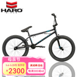 哈洛BMX小轮车DOWNTOWN DLX街式花式自行车20寸自由式自行车HARO单车 黑色配前后刹车及万向转