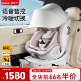 贝思贝特（besbet）追梦号儿童安全座椅0-12岁婴儿宝宝汽车用i-Size认证智能通风加热 樱桃粉（智能款）