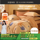 水星家纺四件套牛奶绒床上双面绒防静电床单被套双人冬季毛绒套件1.8床