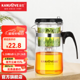 金灶（KAMJOVE）玻璃茶壶 按压式飘逸杯 茶水壶玻璃茶具 茶水分离杯泡茶器泡茶壶 TP-120/200ml容量