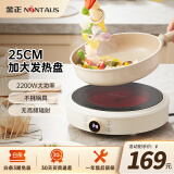 金正（NINTAUS）电陶炉家用围炉煮茶智能多功能炒菜煲汤火锅烧烤一体迷你小型超薄圆底面板新款十大品牌排名磁炉灶 三环加热【21档火力】白