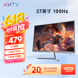 KKTV27英寸显示器 大屏 IPS高清 100Hz 广色域 可壁挂 微边框 办公影娱液晶电脑屏幕 KN27FI