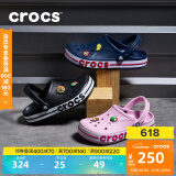卡骆驰crocs洞洞鞋贝雅卡骆班轻便耐磨一脚蹬休闲鞋|205089 黑色/白色-066 41 /42(260mm)