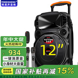 TEMEISHENG 特美声TC-102户外广场舞K歌音响大功率便携式拉杆蓝牙带话筒户外蓝牙音箱带无线麦克风教学摆摊 TC-102 12吋重炮美声话筒+遥控器