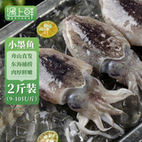 遇上鲜 舟山墨鱼仔 新鲜冷冻小乌贼 净含量2斤(9-10只/斤) 源头直发