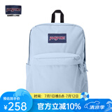 JANSPORT杰斯伯书包轻便双肩包男女旅行包简约背包电脑包学生校园 4QUE7G7雾霾蓝-隔层+侧袋
