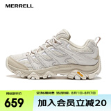 迈乐（Merrell）官方店男女款户外登山徒步鞋减震MOAB 3迈越者轻量防滑耐磨透气 J037522浅米白（女款） 36