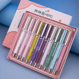 英雄（HERO）钢笔 E601 学生卡通文具三年级正姿练字日常书写套装 女款 10支装 （颜色随机）