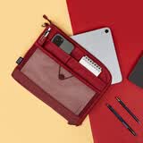 LIHIT LAB.日本LIHIT LAB.喜利ACTACT横式/竖式多功能便携事务包商务办公平板电脑包数据线U盘便签本内胆包 横式A5红