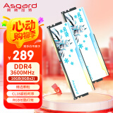 阿斯加特（Asgard）16GB(8GBx2) DDR4 3600 台式机内存条 吹雪联名款 RGB灯条 精选颗粒 CL18 白色