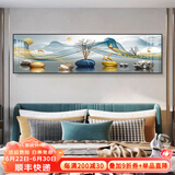 墨派卧室装饰画床头挂画现代简约轻奢酒店墙画客厅背景墙主卧房间壁画 前程似锦 150x40cm适合1.5米床晶瓷