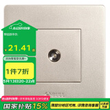 公牛墙壁插座G07系列一位电视插座86型墙壁开关G07T103(U6)香槟金暗装