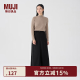 无印良品（MUJI）女式 灯芯绒 A字裙 长半身裙女秋冬款裙子 美拉德BE09CC3A 黑色 S (155/62A)