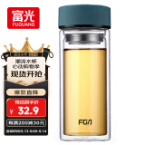 富光 男女士双层玻璃杯 高硼硅泡茶杯 茶水分离水杯带茶隔杯子500ml