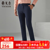 雅戈尔（YOUNGOR）休闲裤男DP棉免烫不易皱裤子宾霸莱卡面料休闲裤 VCDP319998AWY黑色 34/84A