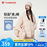 坦博尔轻薄短款衬衫翻领时尚保暖女士外套TBF330276D 甜杏粉 155 
