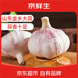 京鲜生山东金乡大蒜带皮干蒜净重3斤单果5.0-6.0cm源头直发包邮