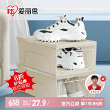 爱丽思鞋盒透明大号鞋子收纳盒防尘鞋柜翻盖式鞋架收纳神器爱丽丝 2个装