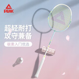 匹克 羽毛球拍单拍碳复合耐打成人学生套装训练比赛拍桃花 灰白