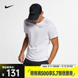 耐克（NIKE） 男子速干短袖跑步上衣  DRI-FIT MILER AJ7566-100 L