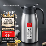 炊大皇保温壶304不锈钢家用大容量水壶茶壶防滑底暖水壶 2.2L
