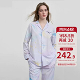 嫚熙（EMXEE）月子服孕妇睡衣产后家居服哺乳衣春秋季纱罗喂奶夏天 星月时空【哺乳吊带三件套】 M【Noble高端系列】