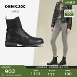 GEOX杰欧适时装靴女靴低跟复古舒适长筒靴子女鞋D16LQA 黑色C9999（单里） 37