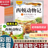 西顿动物记 彩图注音版朗读音频 全10册礼盒装 小学一二年级小学生课外阅读书目儿童文学经典 曹文轩 自然生命动物科普 新华正版 彩图注音版-可朗读 10册礼盒装