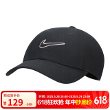 耐克NIKE运动配饰男女太阳帽棒球帽CLUB CAP帽子FB5369-010黑S/M