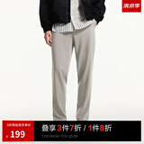 杰克·琼斯（JACK&JONES）男装夏季商务通勤时尚舒适个性潮百搭抗皱休闲裤锥形裤子品牌男裤 C47石灰色 夏款 34 180