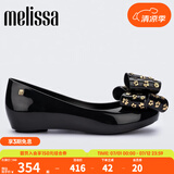 Melissa（梅丽莎）蝴蝶结低跟时尚通勤休闲女士单鞋33680 黑色 37
