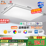 FSL佛山照明客厅吸顶灯LED大灯护眼全光谱智能灯具智薄144W包安装