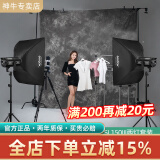 神牛（Godox） SL150W三代直播间补光灯LED摄影灯儿童常亮灯太阳灯影视灯美颜灯影棚视频灯 【套装6】SL150III两灯套装【配柔光箱】 白光版