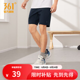 361度运动短裤男2025年新款夏季速干吸湿五分裤透气弹力男裤父亲节礼物 【男款】深墨蓝 XL