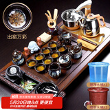 唐丰 整套功夫茶具套装家用茶盘一体茶台茶海茶杯盖碗电热磁炉四合一 黑檀满足茶盘+沙金龙壶B配件 1件