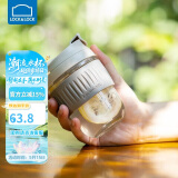 乐扣乐扣（LOCK&LOCK）咖啡杯手持玻璃杯男女学生便携式吸管杯子350ML灰色 LLG689GRY