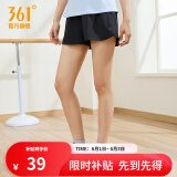 361度运动短裤男2025年新款夏季速干吸湿五分裤透气弹力男裤 【女款】超级黑 M