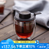 芬伦德国进口finum芬伦保温耐热茶水杯带过滤办公室杯 玻璃 带茶滤130ml 424659