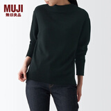 无印良品 MUJI 女式 牦牛绒混羊毛 高圆领毛衣女款春秋长袖针织衫BAC22A1A 黑色 M (160/84A)