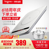 钛古（Taigroo）钛古电磁炉家用触控按键变频连续小火低音超薄电磁灶家电多功能火锅智能【国家补贴】 月光银汤锅套装