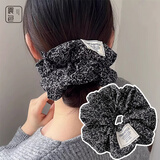 晨色高级感碎花大肠发圈头饰女时尚头绳高弹力耐用扎头橡皮筋绑头发绳