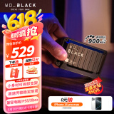 西部数据（WD）500GB移动固态硬盘900MB/s D30 PSSD高速NVMe外接手机mac笔记本PS5游戏Xbox电脑外置存储Type-c