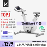 Keep动感单车家用mini单车健身器室内健身自行车Ai智能调阻磁控静音 无需插电｜mini白色-自发电款