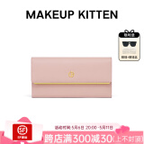 MAKEUP KITTEN钱包MK牛皮轻奢侈女士钱包手拿包女卡包零钱包女母亲节礼物送妈妈 香芋粉-新款生日礼物送女生