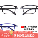 目匠眼镜框近视眼镜男女款防蓝光护目镜全框超轻TR眼镜架 170 镜架+1.56变灰防蓝光片